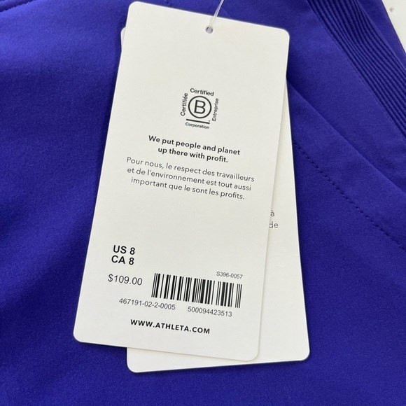Athleta Brooklyn Lined Pant Purple Size 8 New with Tags - Picture 3 of 12